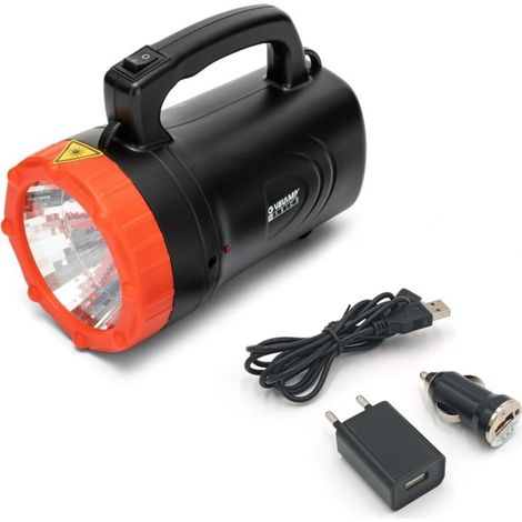 Phare portable rechargeable 1W 90 lumen 150m - VELAMP - IR551LED (1/4)