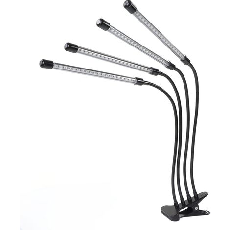 Pflanzenlampe für Zimmerpflanzen, Klemmleuchte mit 80 superhellen LEDs, flexiblem Schwanenhals und Timer, 100–240 V, EU-Stecker (1/5)