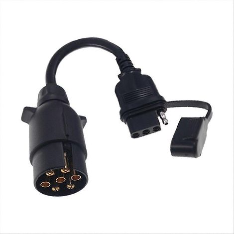 Adaptateur rond 7 broches pour feux de remorque UE vers US (1/5)