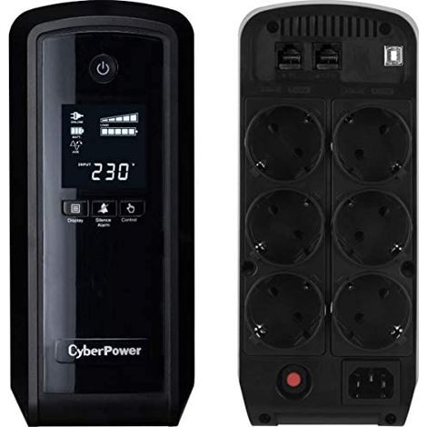 CYBER POWER CYBERPOWER CP550EPFCLCD 550VA/350W Line-Interactive Sinuswelle USB LowNoise 6x Schuko ko