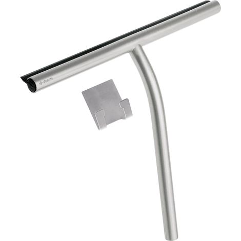 Wasserschaber aus gebürstetem Stahl zum Reinigen von Glas, komplett mit Klebehaken Deante SILIA ADIF31K edelstahl gebürstet (1/2)