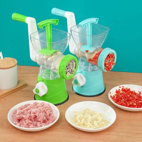 TrAdE Shop Traesio - Tritatutto Manuale Macinino Portatile A Manovella In Acciaio Per Carne Manzo Pesce Maiale - (1/5)