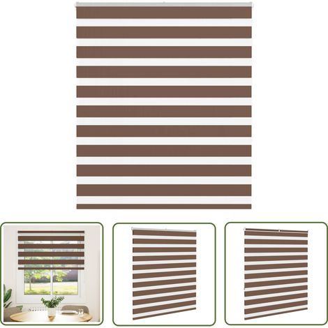 vidaXL Zebrarollo Braun 120x150 cm Stoffbreite 115,9 cm Polyester (1/5)