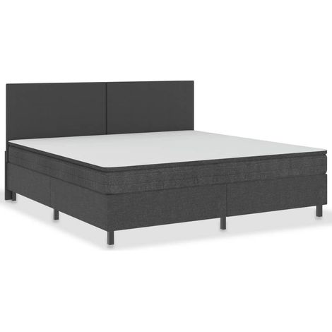 Boxspring-Bettgestell Grau Stoff 200x200 cm vidaXL (1/5)