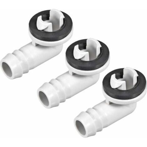 Raccord coudé pour tuyau de vidange de climatiseur – 15 mm – Pièces pour mini-unités split et climatiseurs de fenêtre – Lot de 3 (1/5)