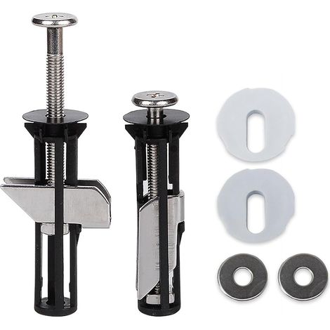 Sollbry Boulons et vis universels pour siège de toilette,fixation abattant wc fixation à charnière à dégagement rapide,kit de rechange pour siège de toilette installation facile(2 pièces) (1/5)