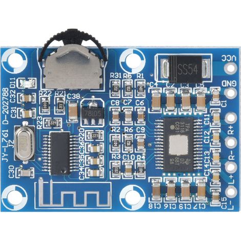 Carte d'amplification Bluetooth 5.0 JY761, module d'amplification numérique double canal TPA3116D2 50 W x 2 avec réglage du volume (1/5)