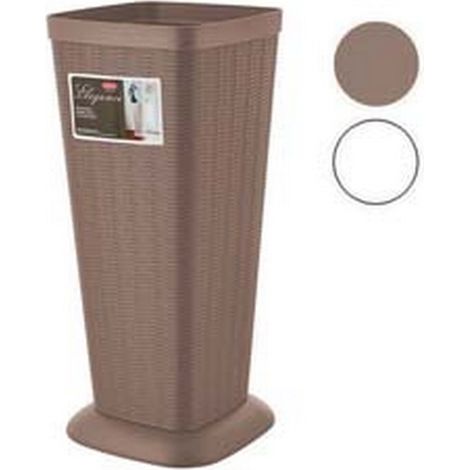 1PZ PORTAOMBRELLI ELEGANCE IN POLIPROPILENE - cm.25,5x25,5x57h. - colore tortora