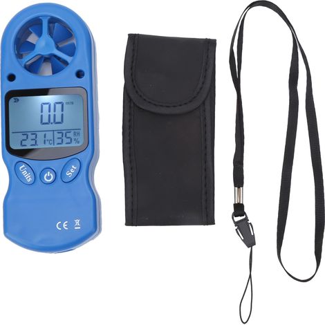 Anémomètre numérique portable mini 030 m/s, mesureur de vitesse du vent et indicateur de température, testeur de poche (1/5)