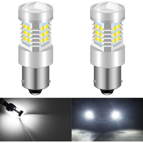 BAU15S PY21W Ampoules LED Haute Puissance 2835 21 chipsets Super Lumineux avec Remplacement du projecteur pour Feux de recul, Feux de recul, Feux de freinage arrière, Blanc xénon