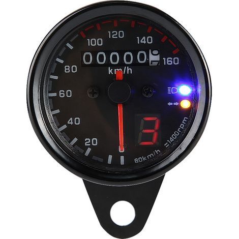 DC12V Universal Motorrad ATV LED-Hintergrundbeleuchtung Kilometerzähler Tachometer Kilometerzähler Anzeige (1/5)