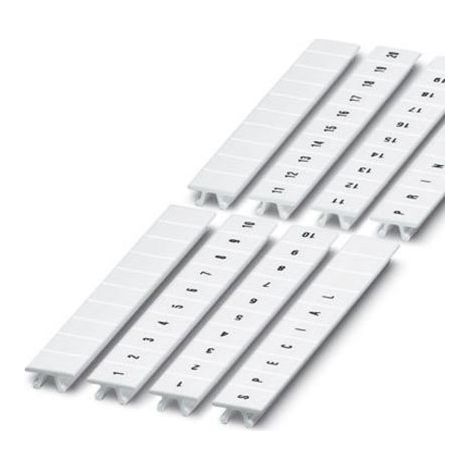 Barrette de marquage Phoenix Contact série ZB8.QR : 1 -10 à utiliser avec Bloc de jonction ( Prix pour Paquet de 10 )