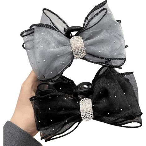 Hair clip set with bow, fashionable hat for women, universal trendy hair accessories (1/5)