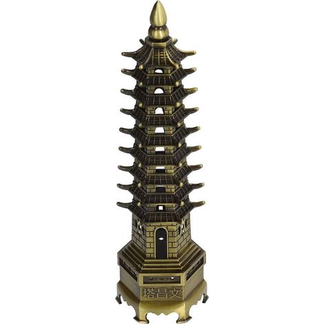 WenChang Turm 25 cm Legierung Exquisite Verarbeitung Einzigartiger Stil Elegante Wohndekoration (1/5)