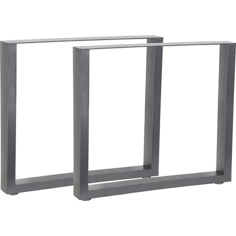 Melko 2X Tischkufen 80 x 72 cm Tischbeine Esstisch Tischuntergestell Industrielook Stützfuß inkl. Bodenschoner