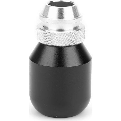Teleskop-Schaltknauf, universell verstellbar, mattiertes Aluminium, schwarz, Upgrade-Schaltkopf (1/5)