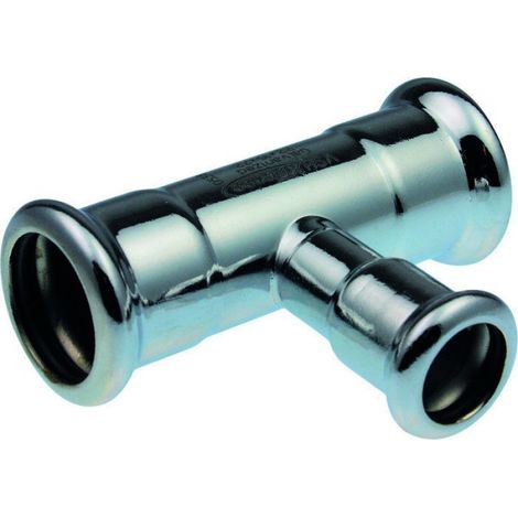 Raccord Te A Sertir - 22 X 28 X 22 Mm - Asymetrique - Carbone - 1 Piece