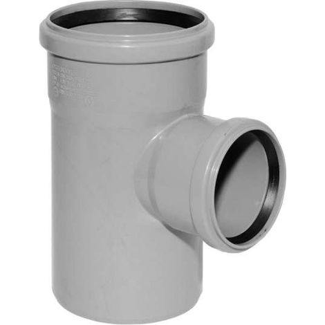 HT Abzweig mit Muffe und Gummidichtungen HT-Rohr DN 110/75 87° HTEA