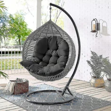 Chaise hamac suspendue pour jardin intérieur avec coussins épais (seul le coussin de siège inclus) (1/5)