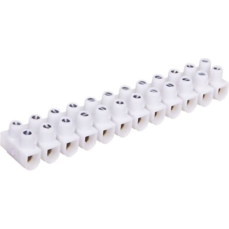 12-spurige Klemmenleiste 6mm2 weiß 034223