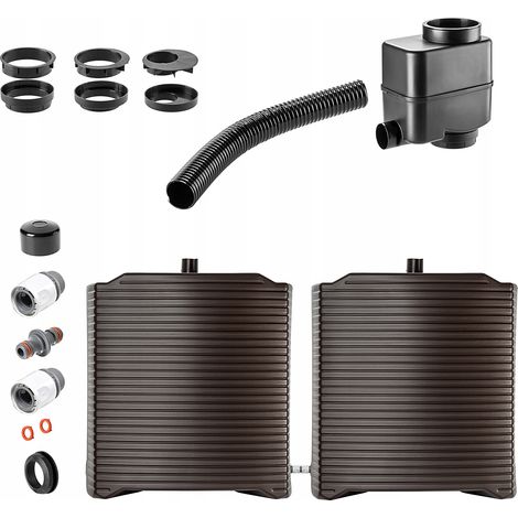 KADAX Réservoir d'eau de Pluie 250L Tonneau d'eau avec Raccord de Robinet Grand récipient