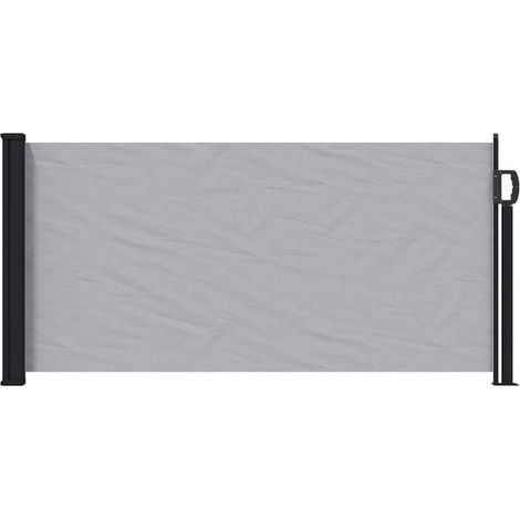 Rideau latéral rétractable, gris, 500 x 100 cm, polyester. (1/5)