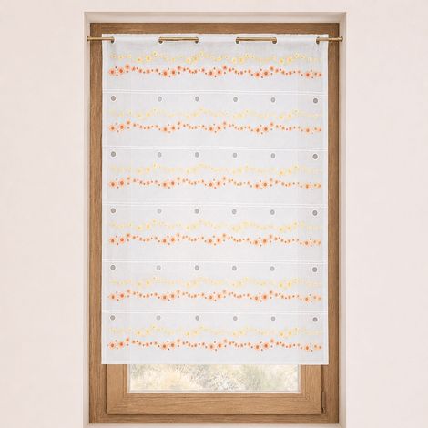 Modulable à petites fleurs brodées Orange 70x90 cm (1/2)