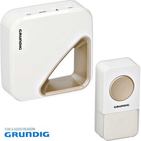 Campanello Porta Casa Wireless Senza Fili Grundig Ricevitore 36 Melodie IP44