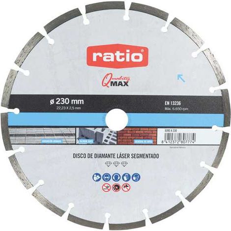 Disco de Diamante Láser Segmentado Granito 230mm RATIO