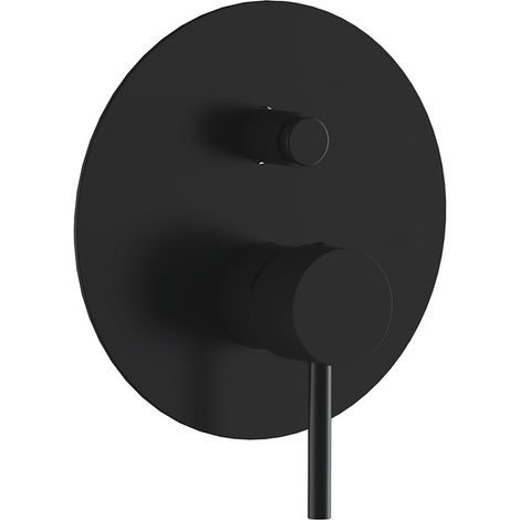 Miscelatore incasso vasca o doccia con deviatore nero opaco serie X Style (1/3)
