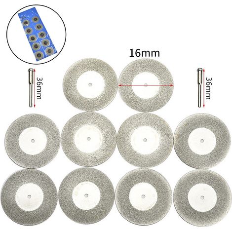 Kit de meules diamantées pour couper des pierres précieuses, 10 pièces (1/3)