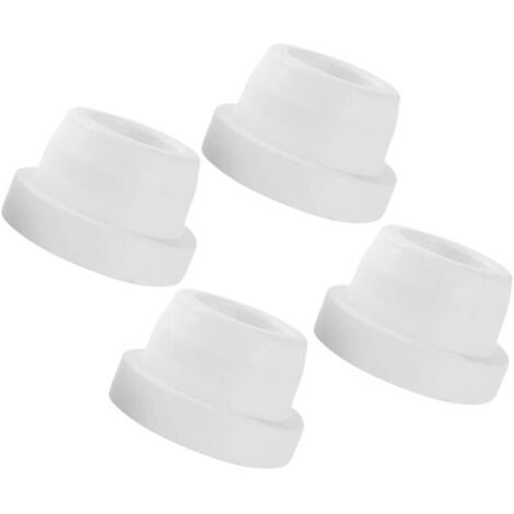 Set di 4 tappi terminali in gomma per scaletta da piscina, bianchi (1/4)