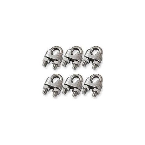 Set di 6 fascette stringitubo M10 da 9,5 mm in acciaio inox 304 - Crezuo