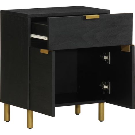 Maison Exclusive - Comodino Nero 50x33x60 cm in Legno Multistrato (1/5)
