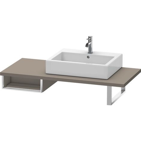 Duravit Vero Armario base para consola, 6547, 1 compartimento abierto, 400mm, Color (frente/cuerpo): Flanela Gris seda lacado mate - VE654709090