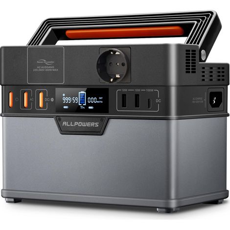 ALLPOWERS Estación de energía portátil 288Wh 78000mAh 300W Generador Solar Portátil Exterior Batería de Litio de Respaldo de Emergencia para Acampar al Aire Libre Laptop Smartphone (1/5)