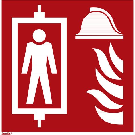 Brandschutzzeichen Feuerwehraufzug, Typ: 14200