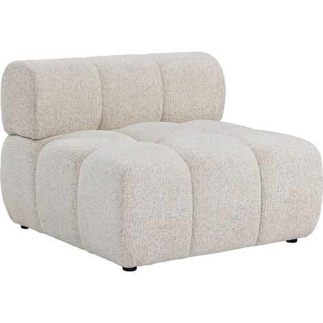 Fauteuil en tissu chiné beige FACIVIL (1/4)