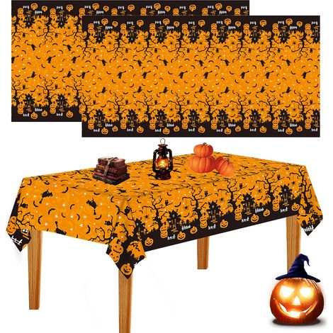 (1) 2 nappes d'Halloween, nappe rectangulaire imperméable, décoration d'Halloween (1/5)