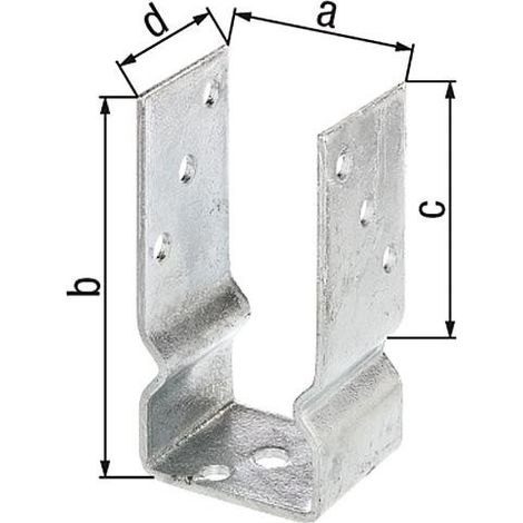 Etrier forme U, type 451 71x150mm, galvanisé a chaud