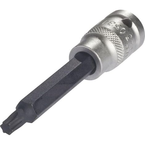 SW-Stahl 05344L Schraubendrehereinsatz, 1/2 I T-Profil I T40 x 100mm I Schraubendreher-Einsatz für Torx I Sechskant Einsatz