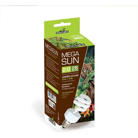 UVB-Lampe – 1 Stück – Glas – Reptilienbeleuchtung – Tropen-Terrarium – 26 W (1/5)