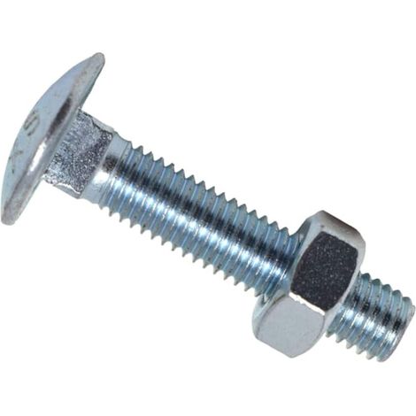 METALMATE Cup Square Hex Bolt & Nut Zp M10 x 30mm Box 25