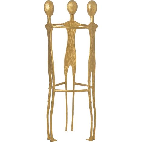 Statue Figurine en Métal "3 Men" 150cm Doré (1/4)