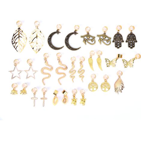 29 bijoux pour dreadlocks,tresses enroulées,pendentifs déco cheveux,métal,lot de 29 pièces,accessoires pour coiffures ethniques (1/5)