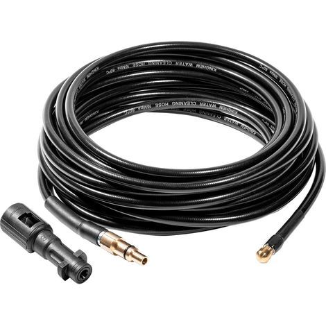 Tuyau Déboucheur Canalisations 220 Bar 3200 PSI, Sonde Flexible Compatible Kärcher K2 K3 K4 K5 K7 Lavor avec Adaptateur-10M