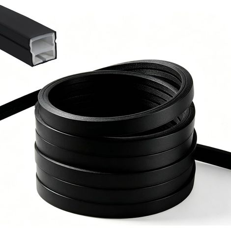 Profil LED en Silicone Flexible,Profilé LED 5m,Profilé LED en Silicone Etanche,Encastré LED pour Panneau Acoustique,Rail LEDs pour Panneaux Acoustiques,pour Plafond,Mur,TV,Panneau Acoustique (1/5)