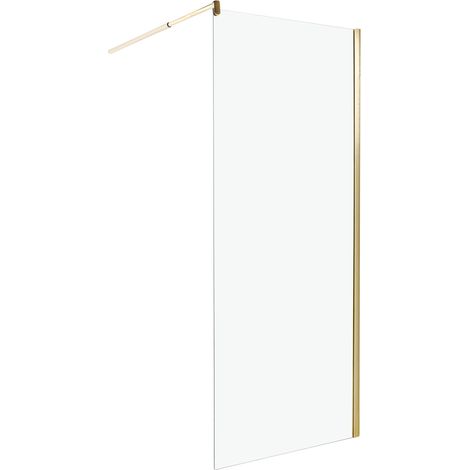 Box Doccia in Vetro Temperato Divisorio Senza Porta oro 80 x 190 cm Ahaus (1/5)