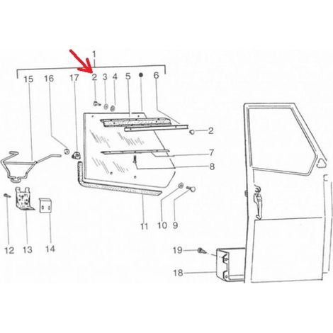 türscheibenniete für auto piaggio 50 ape 1980 567604 (1/4)