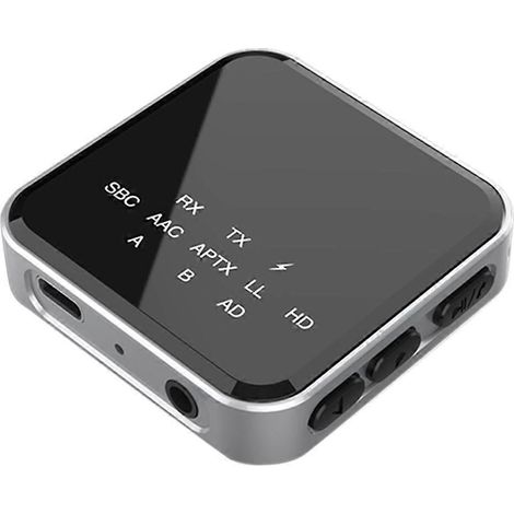 2 en 1 HiFi Bluetooth 5.2 Aptx HD Émetteur Récepteur sans Fil 3.5mm AUX Optical Aptx Adaptateur pour Voiture TV Stéréo (1/5)